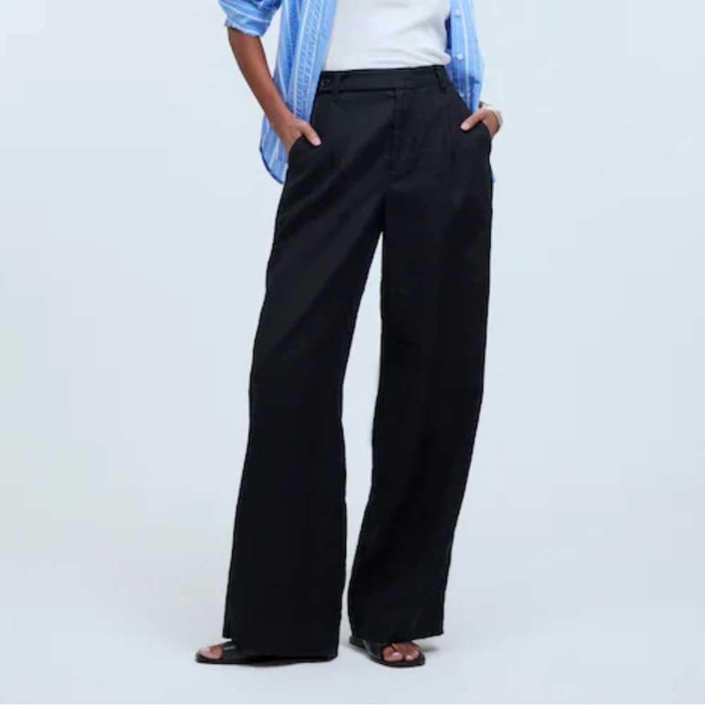 SOLD Madewell Harlow Wide-Leg 100% Linen Pants